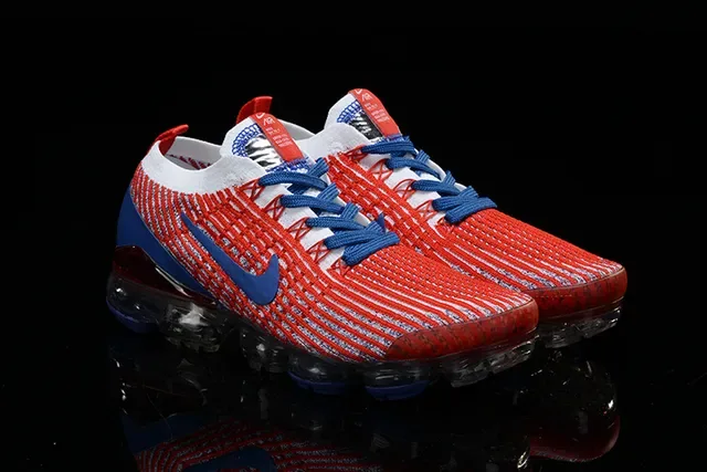 Nike Air VaporMax Chaussures de course Rouge Bleu Blanc 14