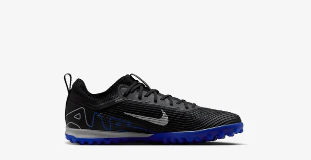Nike Air Zoom Noir Bleu Bas Haut Synthétique Texturé Riboté Panneau du Metatarsien Chaussures de Football sur Herbe 18