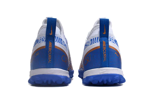 Nike Air Zoom Noir Bleu Bas Haut Synthétique Texturé Riboté Panneau du Metatarsien Chaussures de Football sur Herbe 23