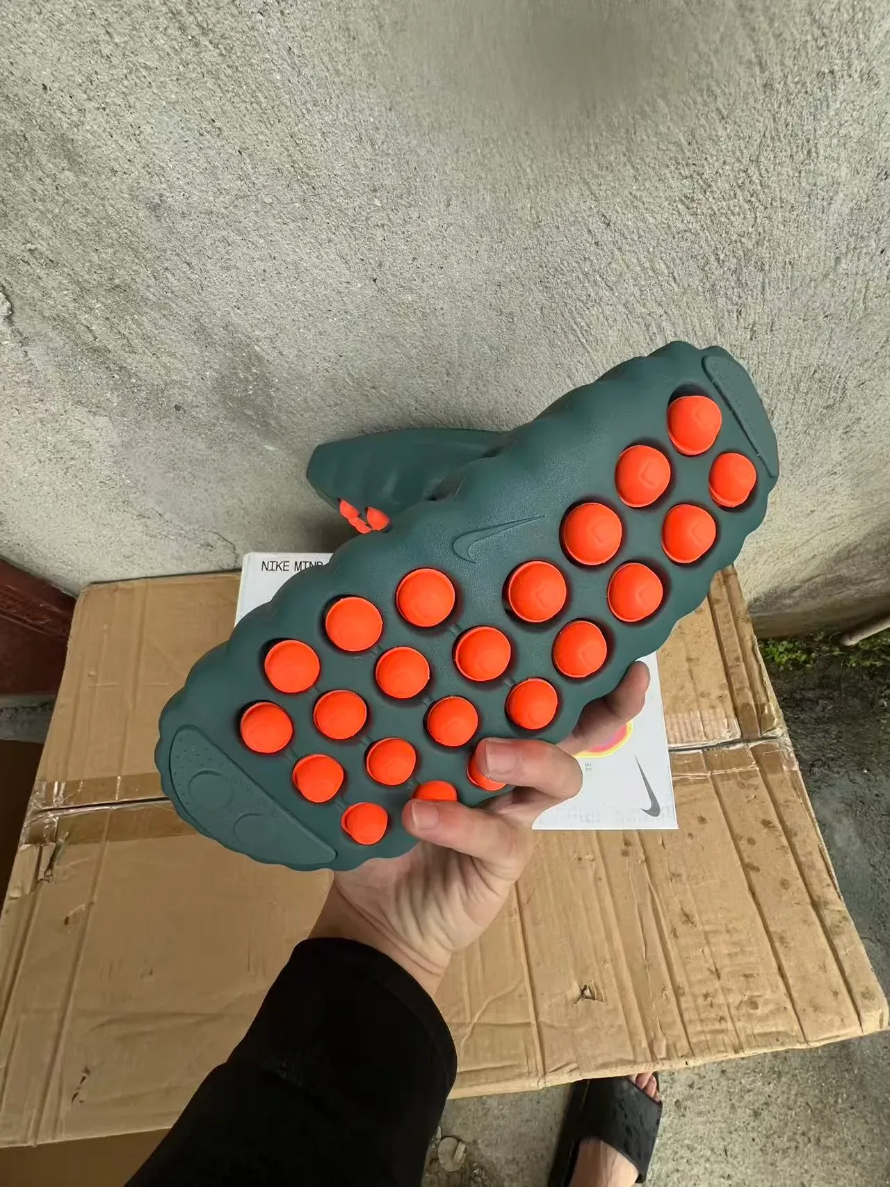 Nike Army Green and Orange Podded Sole Lifestyle Sneaker 6