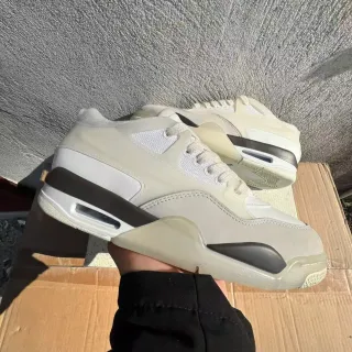 Nike Beige Preto Camadas Sintéticas Superpostas Visíveis Traseira Air Unit Lifestyle Sneakers
