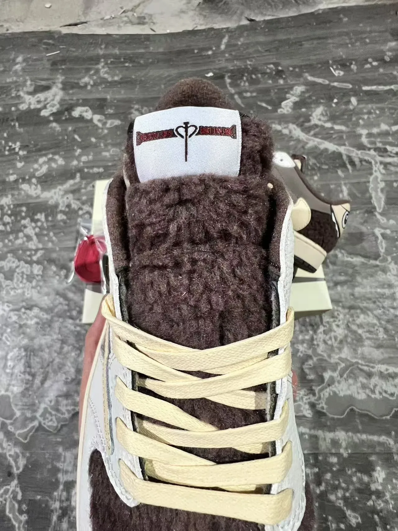 Nike Beige Brown Layered Panel Construction Oversized Wavy Swoosh Overlay Lifestyle Sneakers 10