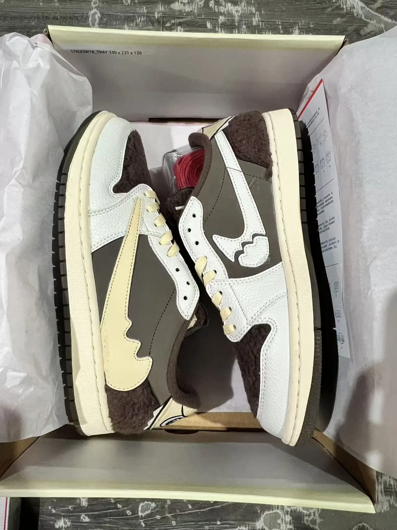 Nike Beige Brown Layered Panel Construction Oversized Wavy Swoosh Overlay Lifestyle Sneakers 8