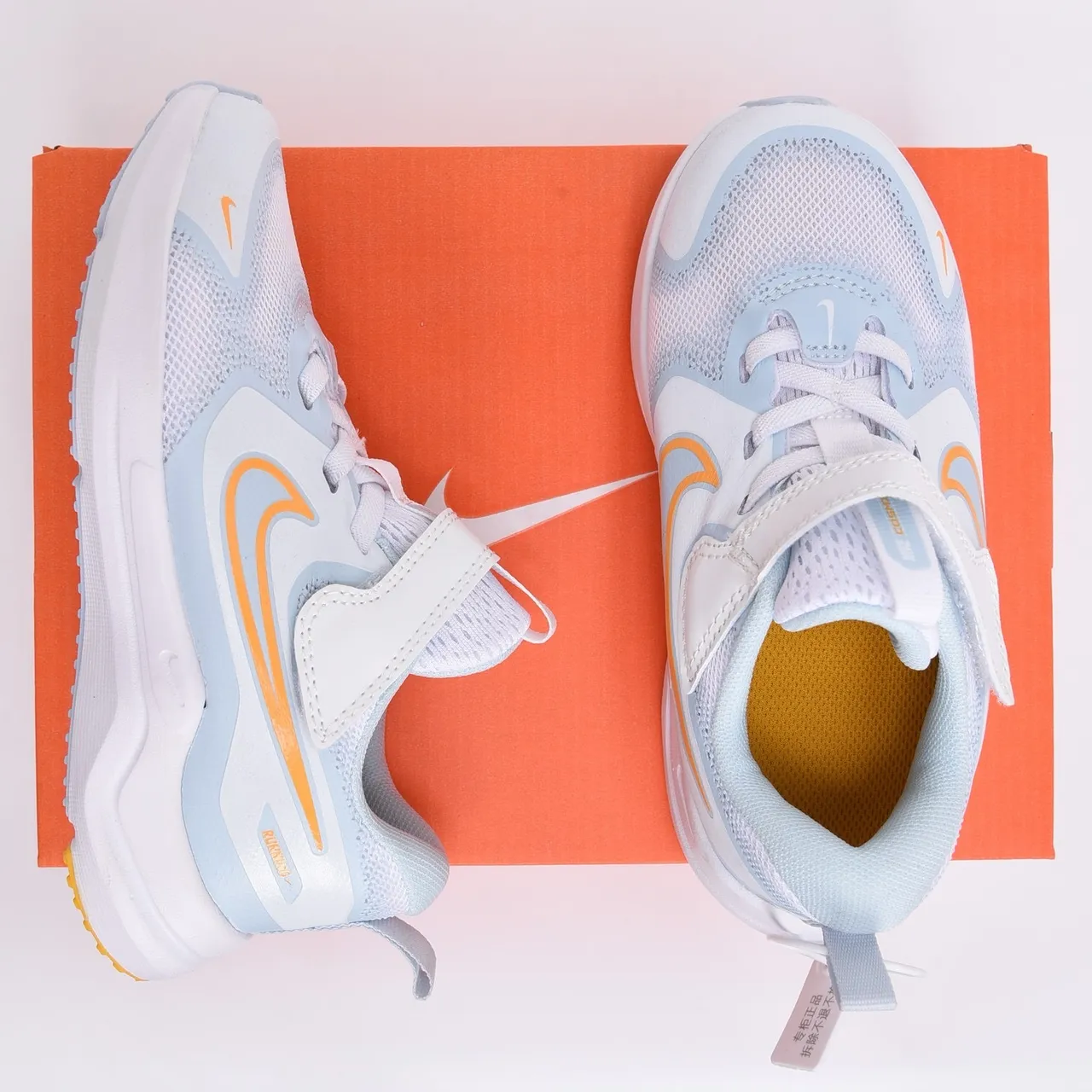Nike Beige Yellow Low-Top Mesh Upper Running Shoes 5