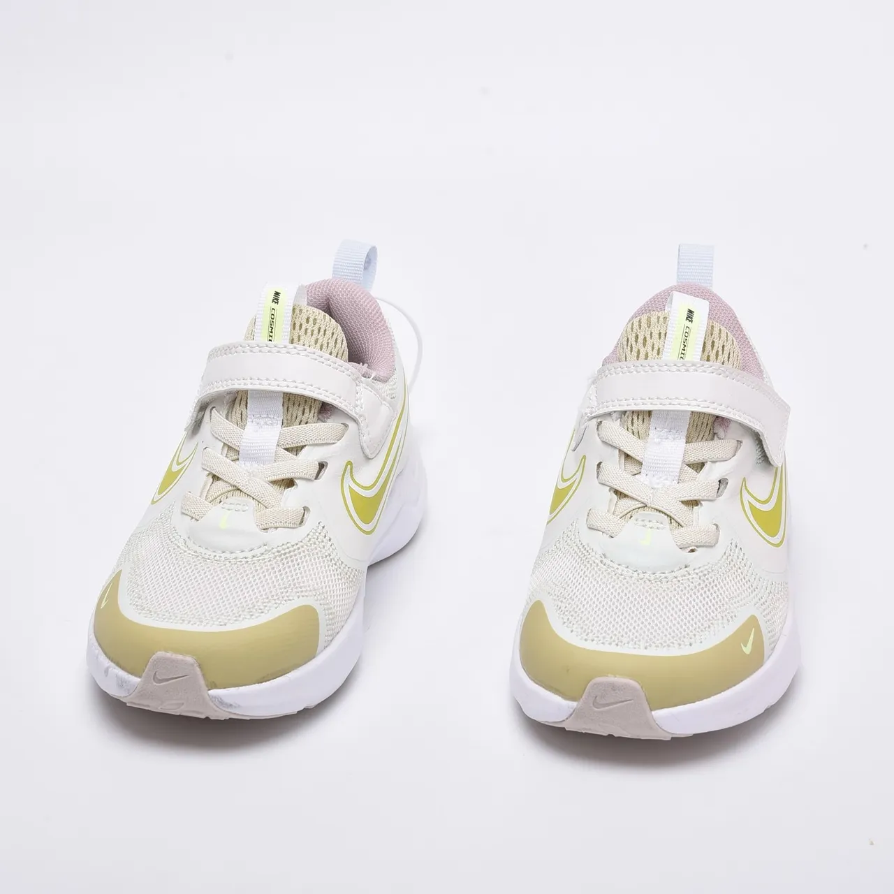 Nike Beige Yellow Low-Top Mesh Upper Running Shoes 22