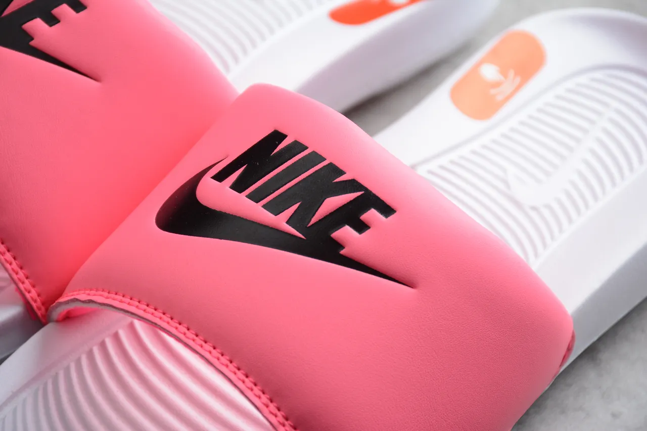 Nike Benassi JDI Pink and White Slippers 5