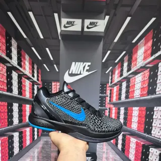 Nike 黑色蓝色镂空网面鞋面纹理点图案篮球鞋