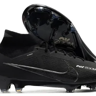 Nike Negro Flyknit Parte superior Alto Corte Collar de Calcetín Superficie Firme Zapatos de Fútbol