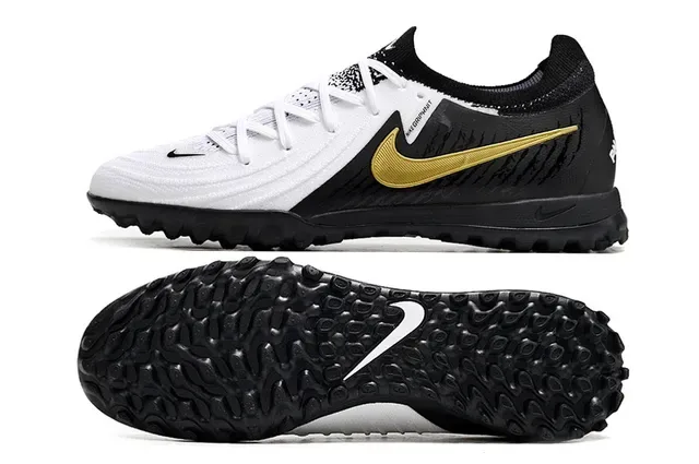 Nike Chaussures de football Turf Low-Cut Upper Synthétique et Tricot Noir et Or 5