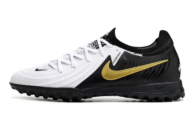 Nike Chaussures de football Turf Low-Cut Upper Synthétique et Tricot Noir et Or 8