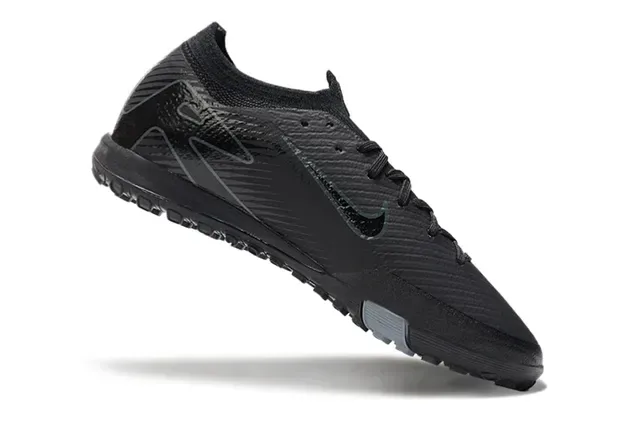 Nike Preto Cinza Baixo Corte Malha Superior Sola Moldada Quadrada Sapatos de Futebol para Gramado 2