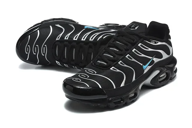 Nike Black Green Dual Air Cushioning Gradient Overlays Lifestyle Sneakers 6