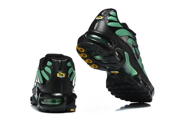 Nike Black Green Dual Air Cushioning Gradient Overlays Lifestyle Sneakers 15