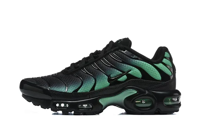 Nike Black Green Dual Air Cushioning Gradient Overlays Lifestyle Sneakers 17