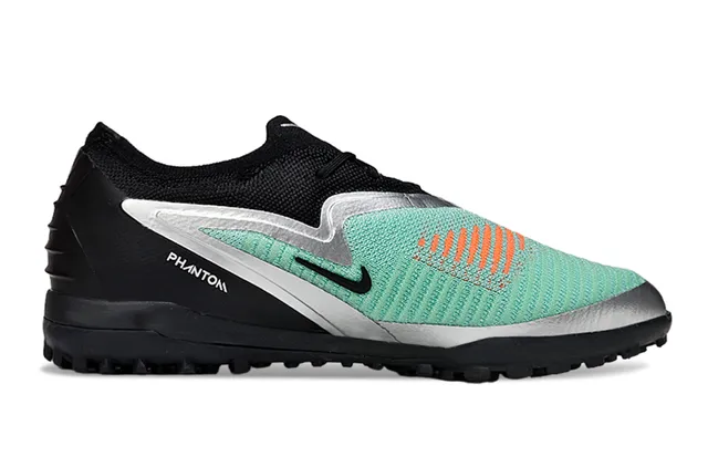 Nike أسود أخضر قماش معقود علوية ربط غير متماثل ترافي حذاء كرة القدم 7