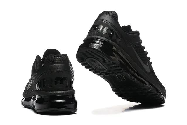 Nike Black Monochrome Mesh And Synthetic Overlay Upper Sneakers 2