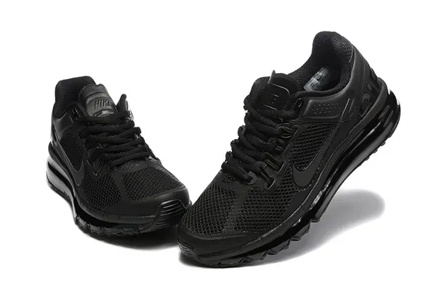 Nike Black Monochrome Mesh And Synthetic Overlay Upper Sneakers 3