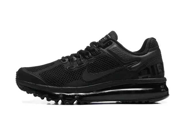 Nike Black Monochrome Mesh And Synthetic Overlay Upper Sneakers 4