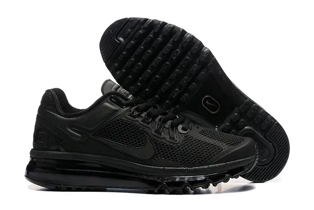 Nike Black Monochrome Mesh And Synthetic Overlay Upper Sneakers 6