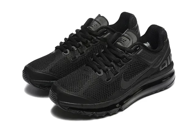 Nike Black Monochrome Mesh And Synthetic Overlay Upper Sneakers 7
