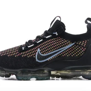 Nike Black Multicolor Knit Upper Visible Air Sole Lifestyle Sneakers