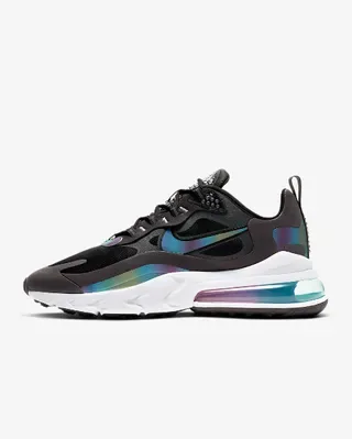 Nike Black Multicolor Layered Mesh And Synthetic Upper Iridescent Holographic Accents Lifestyle Sneakers 1