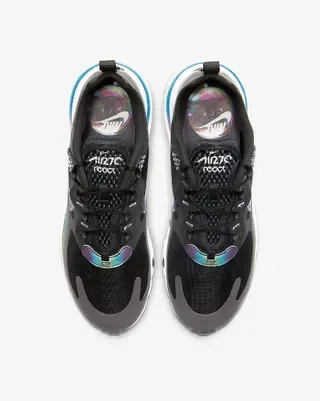 Nike Black Multicolor Layered Mesh And Synthetic Upper Iridescent Holographic Accents Lifestyle Sneakers 4