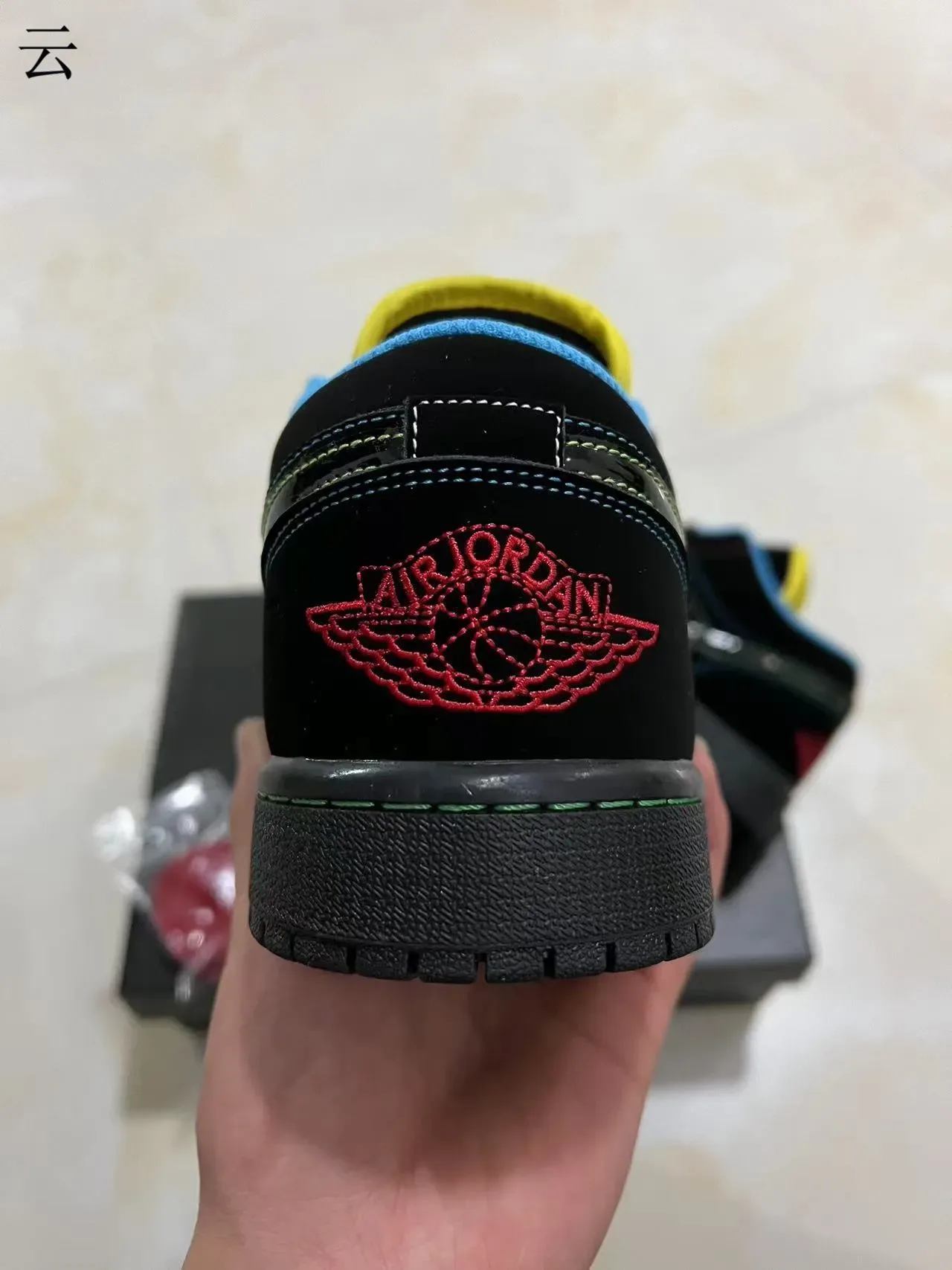 Nike Black Multicolor Velvet/suede Upper Multi-Color Contrast Stitching Lifestyle Sneakers 7