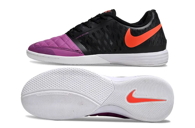 Nike Noir Violet Maille Fusionnée Supérieure Matelassée Synthétique Capuchon des Doigts Chaussures de Football Indoor 7
