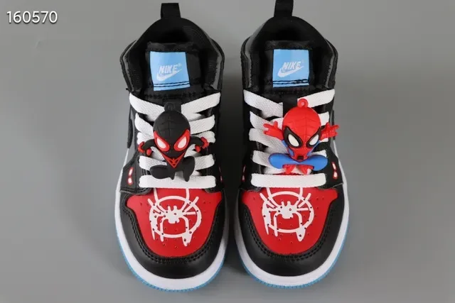 Nike Black Red High-Top Leather-and-Synthetic Upper Lifestyle Sneakers 6
