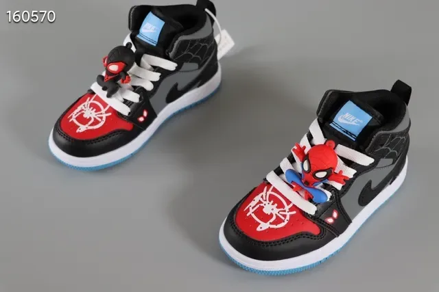 Nike Black Red High-Top Leather-and-Synthetic Upper Lifestyle Sneakers 7