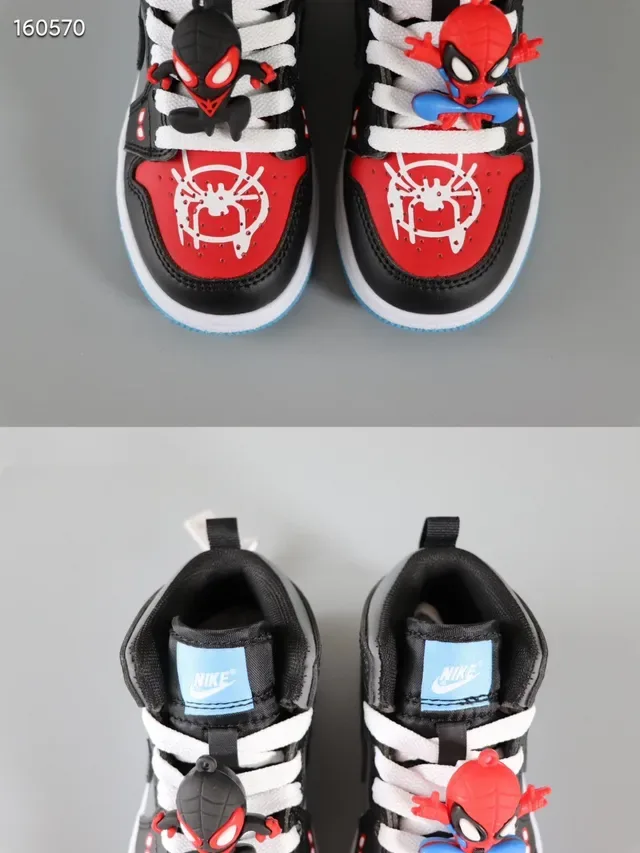 Nike Black Red High-Top Leather-and-Synthetic Upper Lifestyle Sneakers 8