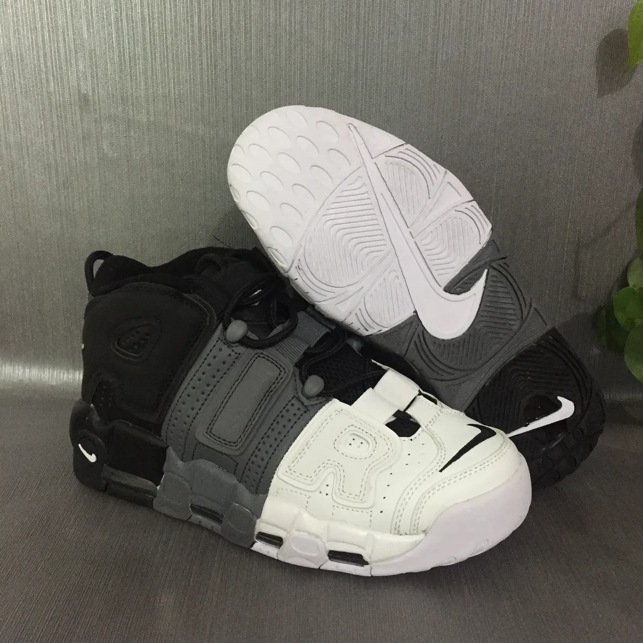Nike Black White High-Top Multi-Layered Synthetic Cage Basketball Shoes 6