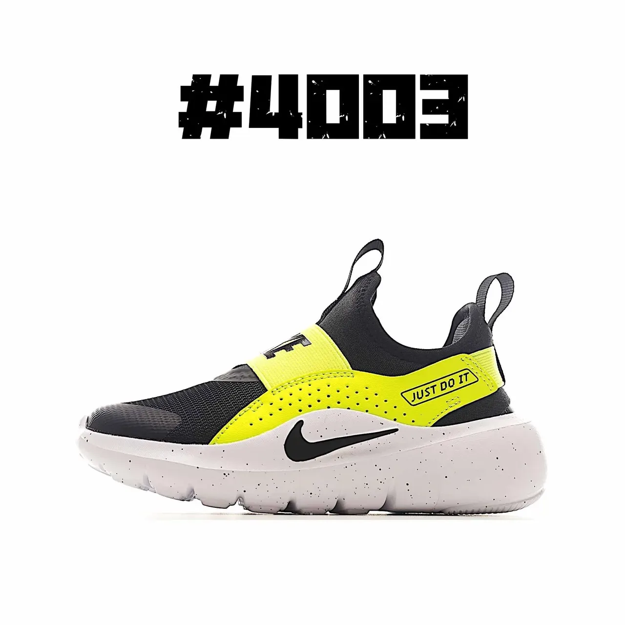 Nike Black Yellow Slip-On Elastic Strap Lifestyle Sneakers 3