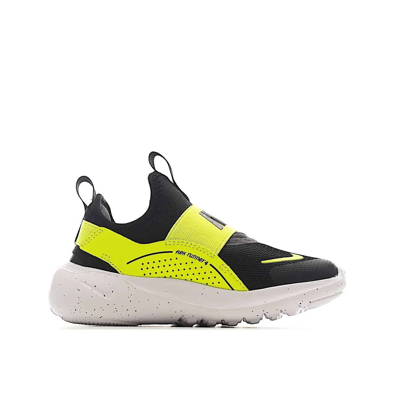 Nike Black Yellow Slip-On Elastic Strap Lifestyle Sneakers 10