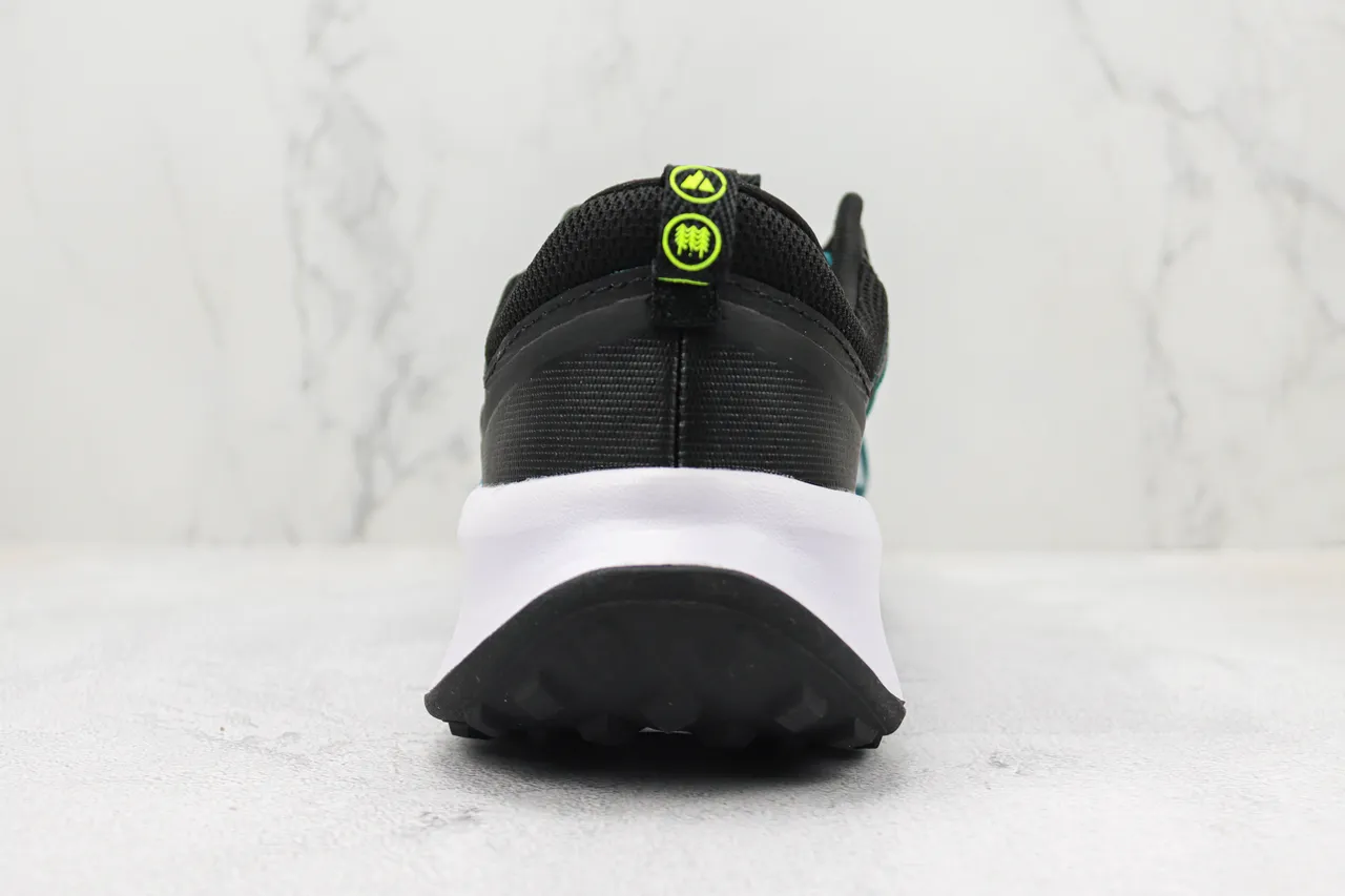 Nike Blue Black Mesh Upper Chunky White Midsole Running Shoes 9