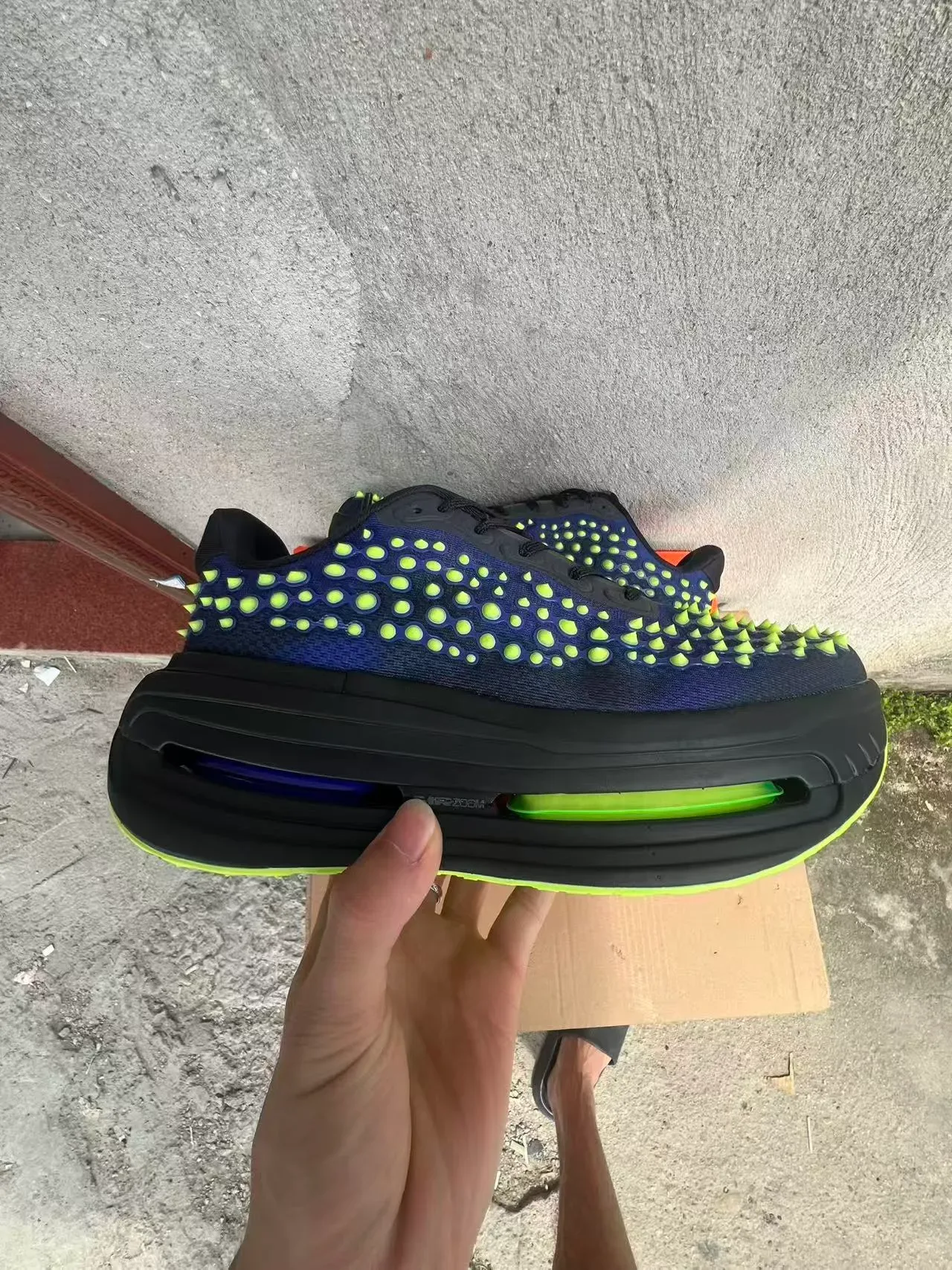 Nike Tênis lifestyle azul verde unidades air zoom dual visible low-top performance silhouette 7