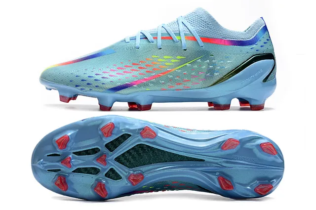 Nike Blue Multicolor Translucent Light Knit Upper Gradient Swoosh And Pattern Firm-Ground Soccer Shoes 5