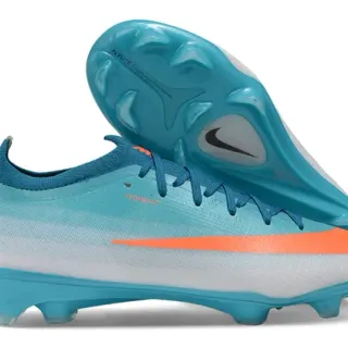 Nike Blue Orange Knit Upper Gradient Cyan-To-White Firm-Ground Soccer Shoes