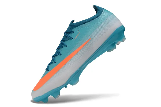 Nike Blue Orange Knit Upper Gradient Cyan-To-White Firm-Ground Soccer Shoes 3