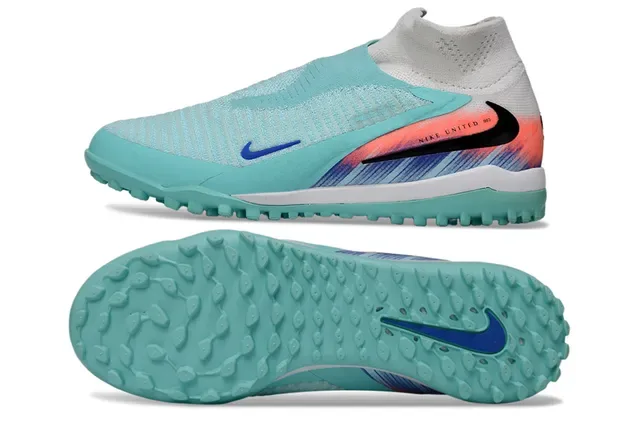 Nike Chaussures de football Turf bleu orange Sock-Fit Knit Upper Low-Cut Collar 5
