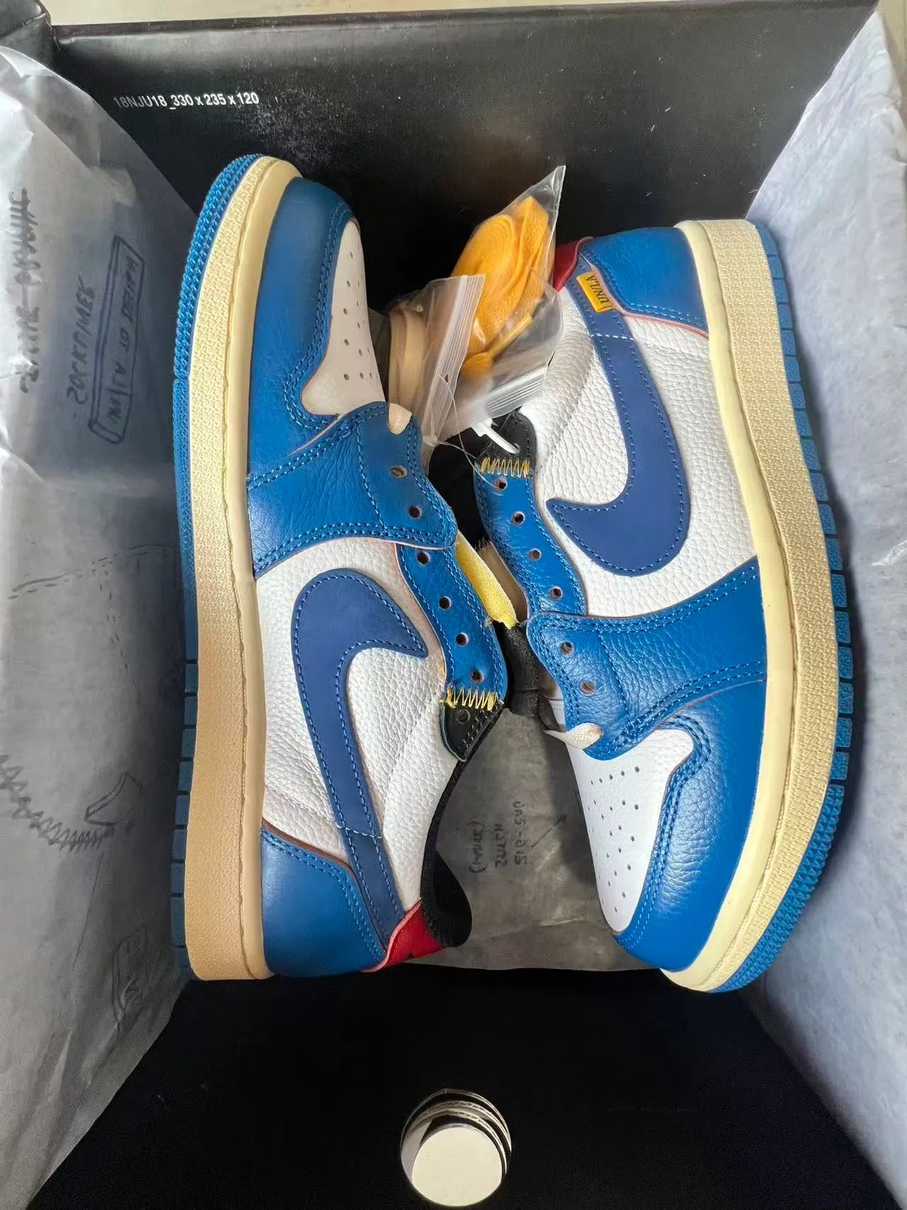 Nike Blue White Leather-Paneled Cupsole Lifestyle Sneakers 9