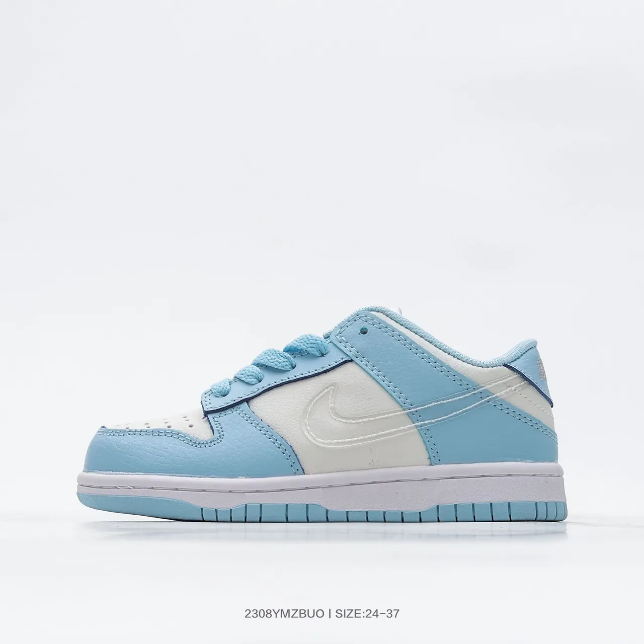 Nike Blue White Low-Top Padded Collar Lifestyle Sneakers 4