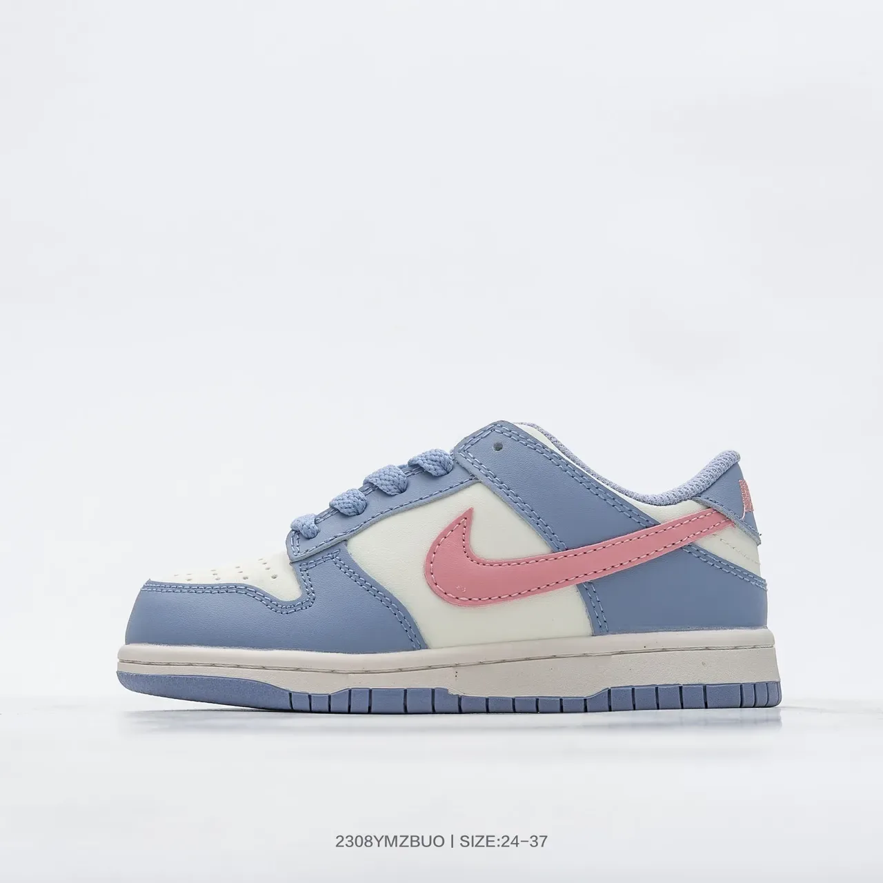 Nike Blue White Low-Top Padded Collar Lifestyle Sneakers 8