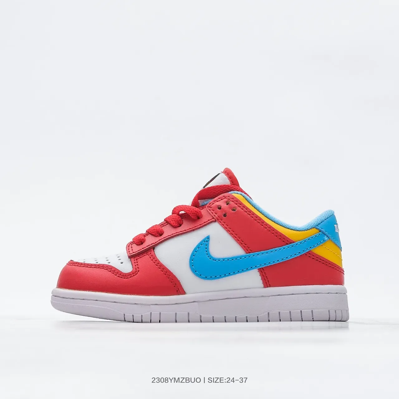 Nike Blue White Low-Top Padded Collar Lifestyle Sneakers 18