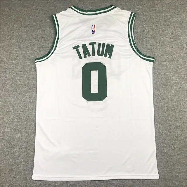 Nike Boston Celtics Jayson Tatum #0 Camiseta sem mangas branca e verde do time 2