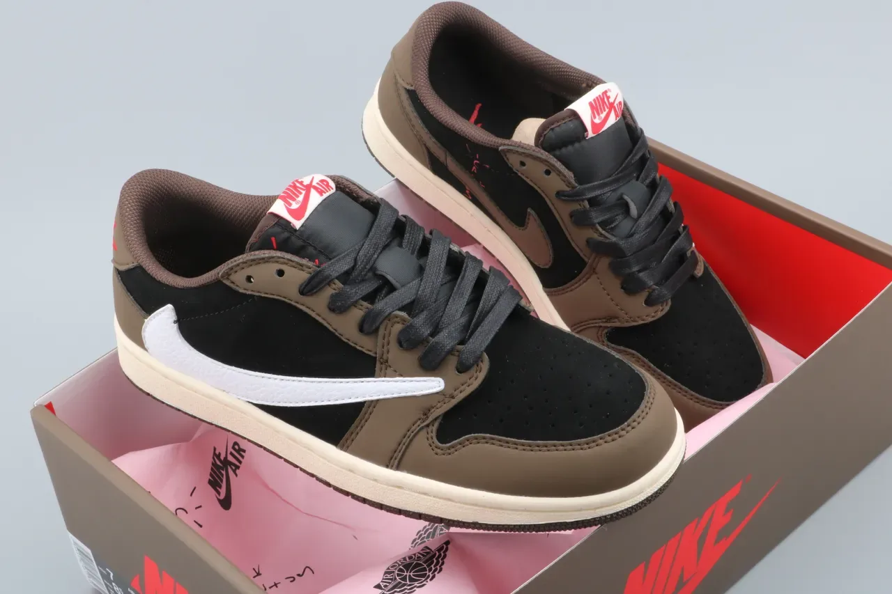 Nike Brown Black Low-Top Silhouette Perforated Toe Box Lifestyle Sneakers 4