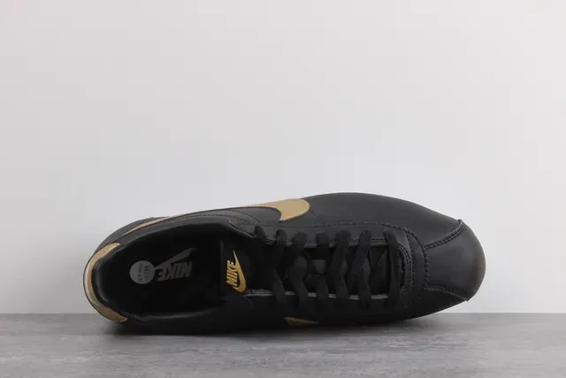 Nike Cortez Black and Gold Lifestyle Sneakers 2