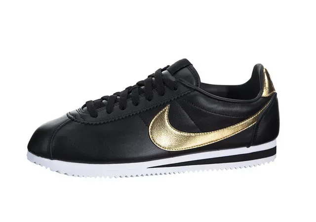 Nike Cortez Black and Gold Lifestyle Sneakers 10