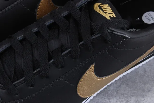 Nike Cortez Black and Gold Lifestyle Sneakers 17